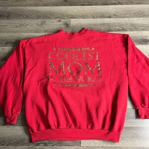 VTG Coolest Mom in the World Sweatshirt Size XXL 2XL Tultex Pullover Made in USA